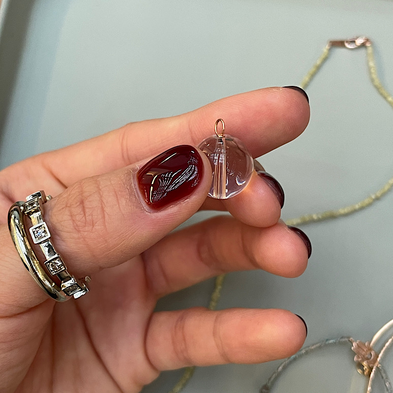 14k 천연 백수정 쿼츠 펜던트 - only pendant* (sold)