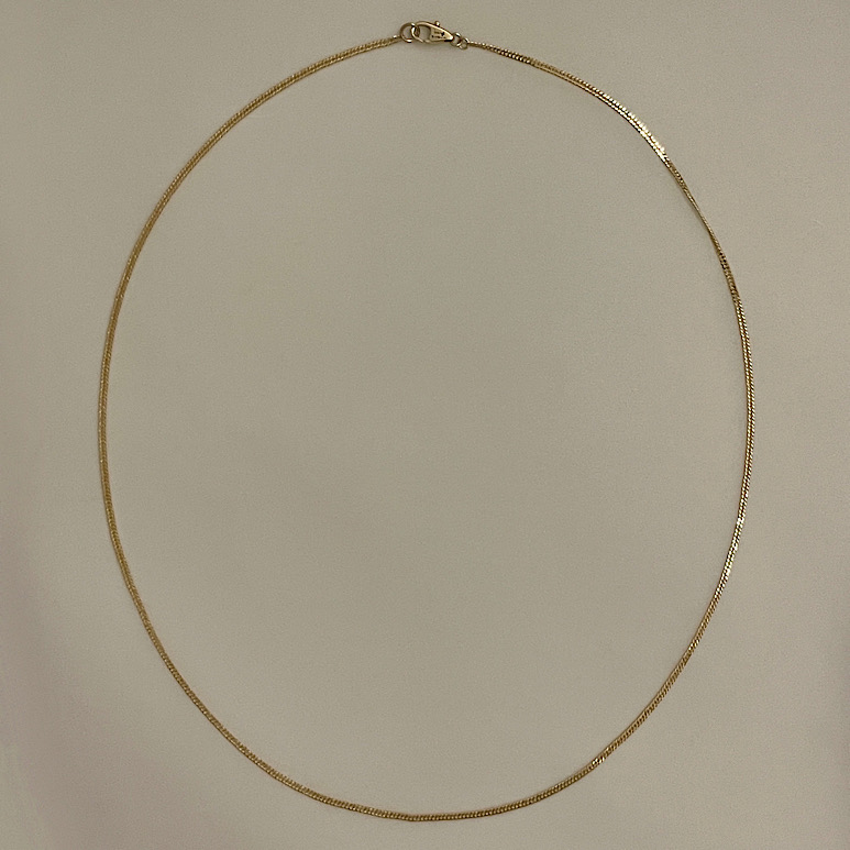 14k flat curve satin chain necklace - 14k 플랫 커브 새틴 체인 목걸이