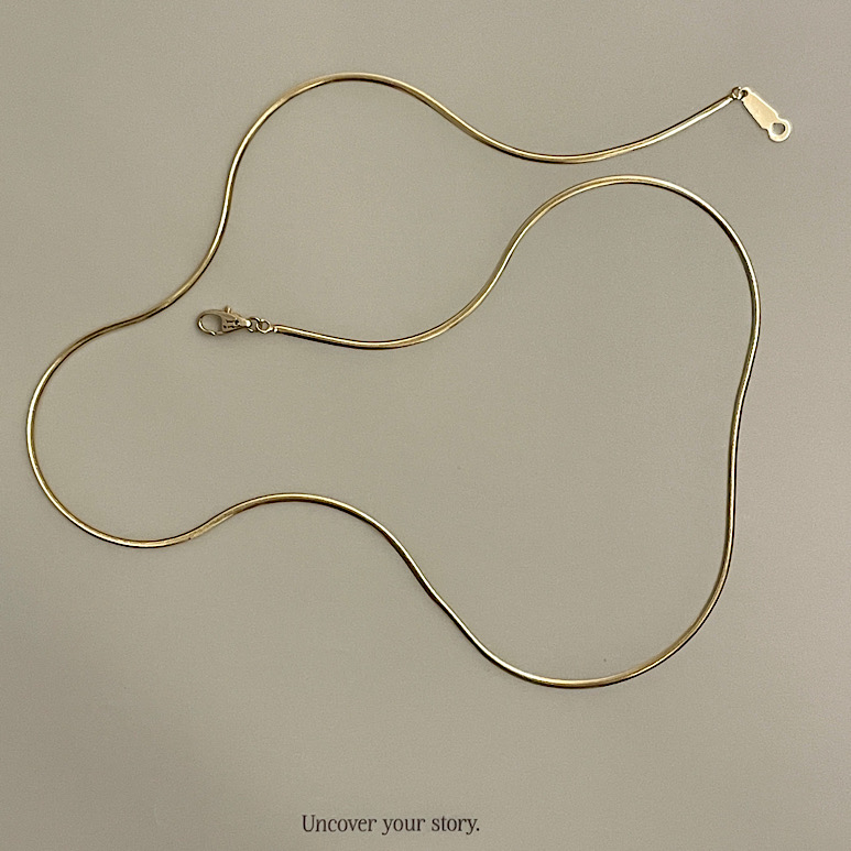 14k silky snake necklace - 14k 새틴 실키 뱀줄 목걸이 (daily size)