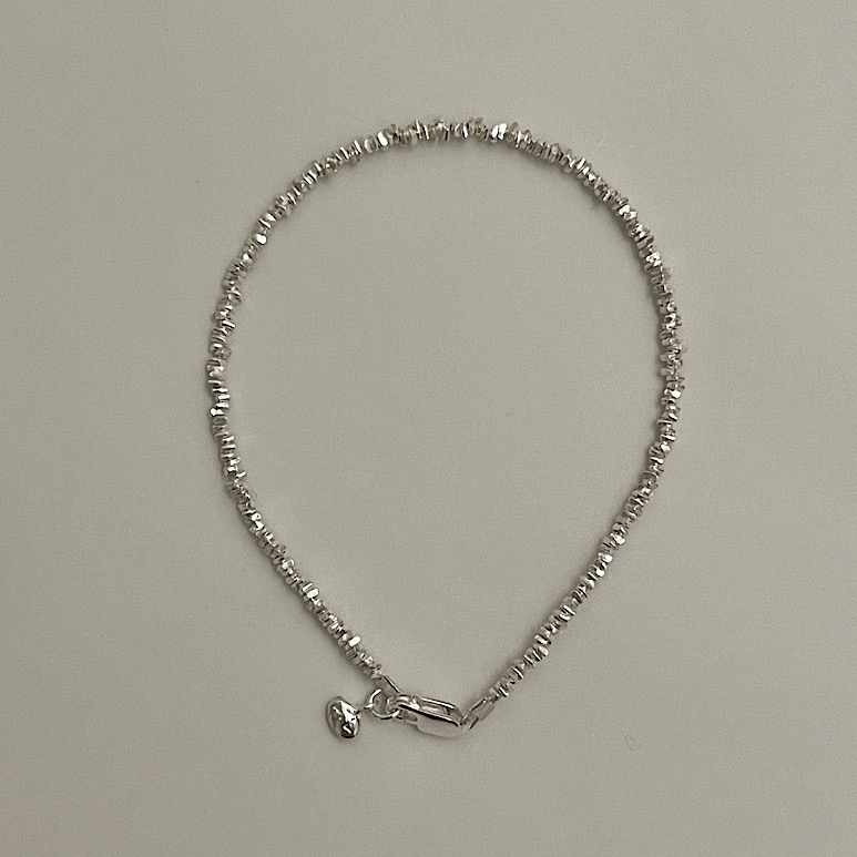 [925 sterling silver] olous silver petit chip bracelet