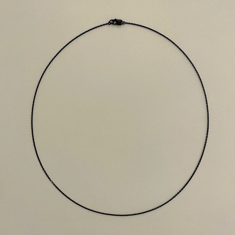 [925 sterling silver] 14k black plated silver chain necklace - 블랙 실버 체인 목걸이 *코팅이나 유화한 제품이 아닌 14k 블랙을 도금한 제품으로, 세척액에 지워지지 않으며 오랜 색상유지가 가능합니다.