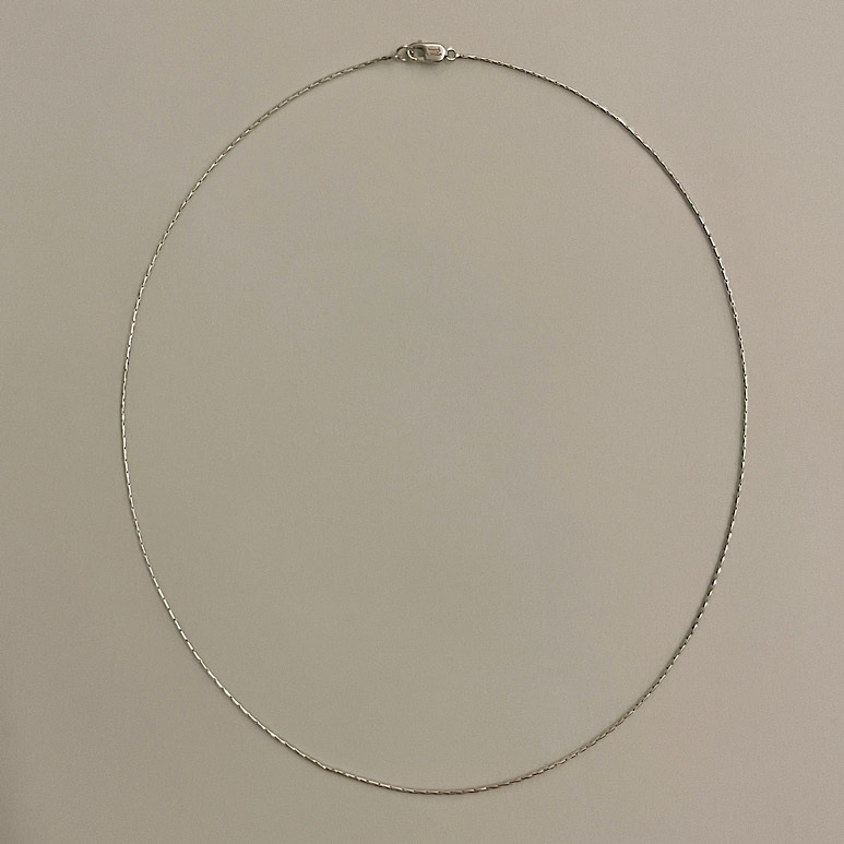 [925 sterling silver] link wire chain necklace